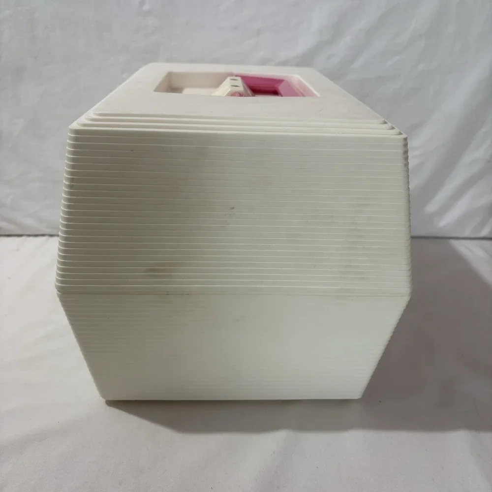 Caboodles Make Up Nail Polish Organizer Off White Pink Vtg 80s Model 2700 Retro